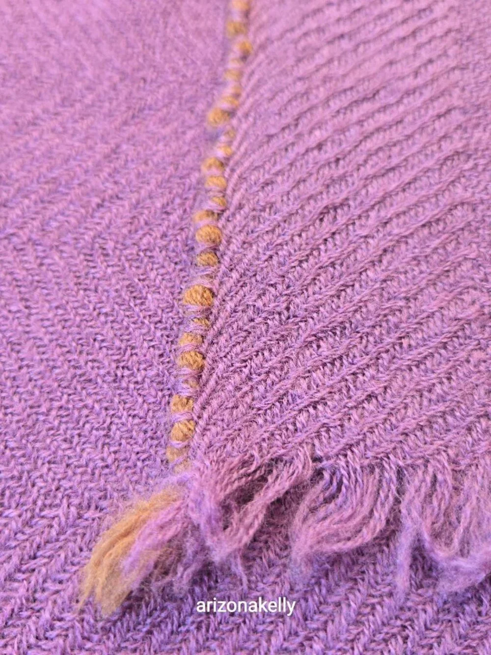 NWT Lovat & Green Wool Scarf Oversized Purple Bilbao Spain - Picture 7 of 11